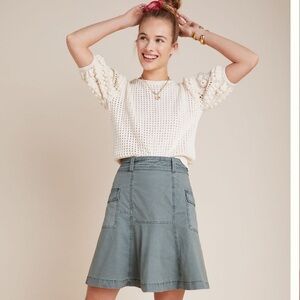 Anthropologie Ripstop Cargo Skirt